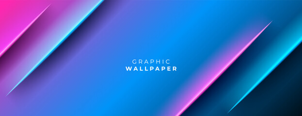 a blue and pink abstract futuristic background with diagonal stripes neon light