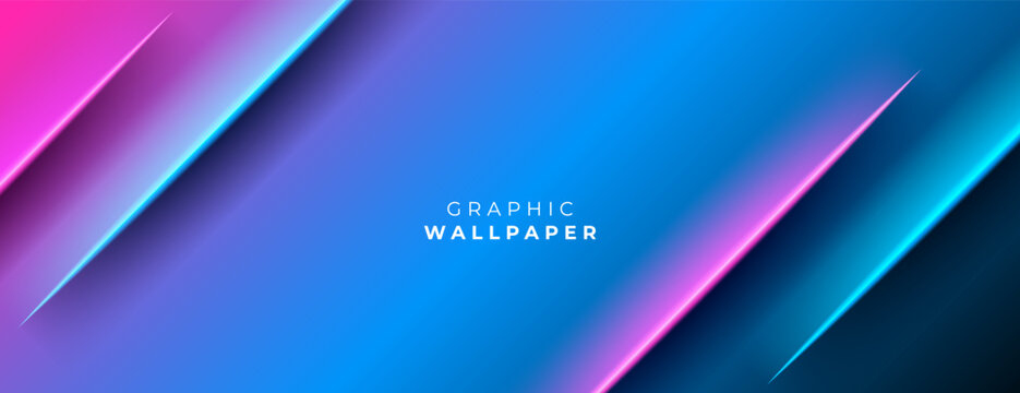 a blue and pink abstract futuristic background with diagonal stripes neon light