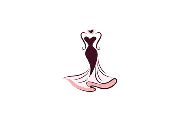 Logo design of a fancy dress.