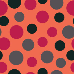 Seamless bright background. Decorative pattern with drawn circles  Vector illustration