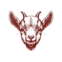goat head Vector, goat vector illustration, goat head emblem design, Goat silhouette