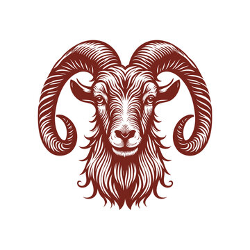 recommend clip art: goat head Vector, goat vector illustration, goat head emblem design, Goat silhouette