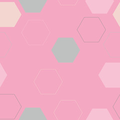 Abstract hand-drawn seamless polygonal pattern. Marker geometric element tiled texture background.Overlapped rectangles, triangles, pentagons and hexagons. Repeating Pattern Tile Swatch Included.