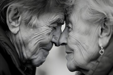 Age gap love between two people of different generation groups. Romance without boundaries.