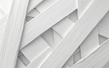 Obraz premium White staircase with shadows on the wall