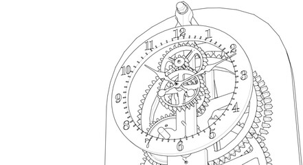Obraz premium clock graphic symbol 3d illustration