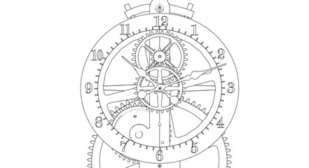 clock graphic symbol 3d illustration