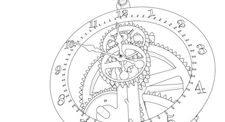 Obraz premium clock graphic symbol 3d illustration