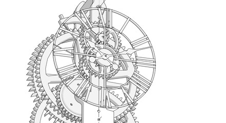 clock graphic symbol 3d illustration