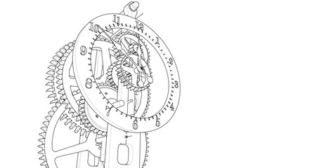 clock graphic symbol 3d illustration