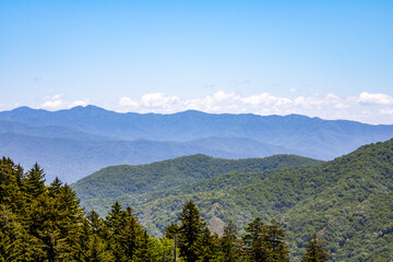 Obraz premium Smoky Mountains on a Sunny Day