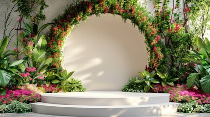 Podium or dais for showcase product. advertising concept