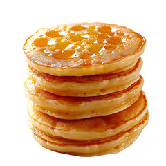 Stack of Pancakes with Syrup. transparent background