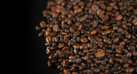 Close-up of Roasted Coffee Beans