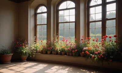 Fototapeta premium A Window with Flowers