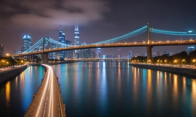 Obraz premium Bridge at Night