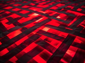 Textured Fabric Blanket with a bold red pattern