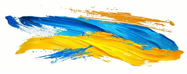 Isolated flag of Ukraine on white background