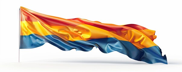 Fototapeta premium Isolated flag of Sri Lanka on white background