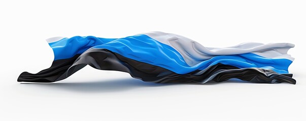 Isolated flag of Estonia on white background