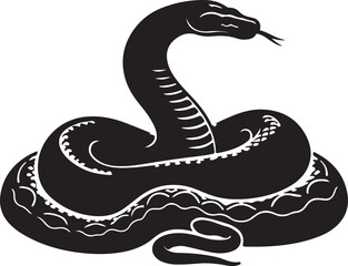 Fototapeta premium Anaconda vector silhouette