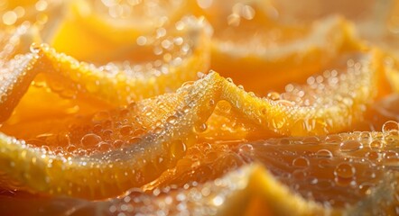 Citrus Fruit with Light Reflection
