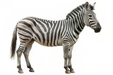 Obraz premium zebra isolated on white background