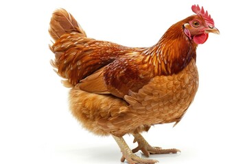 A chicken with a white background