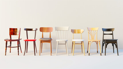 Variety of Modern Wooden Chairs in Different Styles