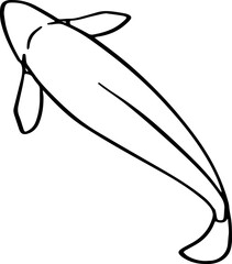 top view fish drawing.