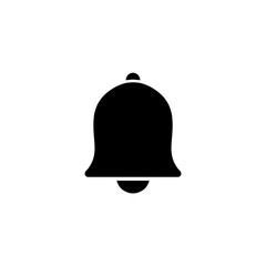 Bell black icon with simple and modern design 