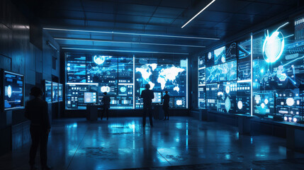 AI Command Center at Night