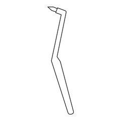 タフトブラシの線画