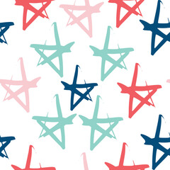 seamless stars pattern. Seamless Pattern with Colorful Stars.