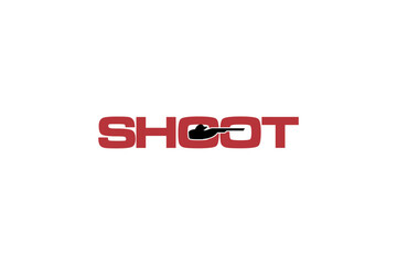 Pro Shoot School Logo. Firearms instructor, CR Letter,   Shooting Instructor vector design for t shirt print, invitation card, shooting event poster, web banner, competitions advertisement flyer.