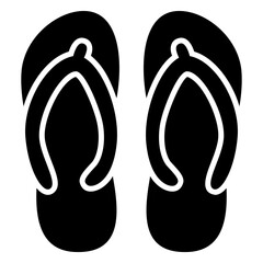 Flip flops icon for summer footwear