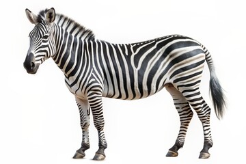 zebra isolated on white background