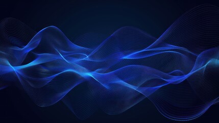 abstract background wave lines technology futuristic blue color