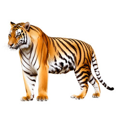 Fototapeta premium A tiger in on transparent background