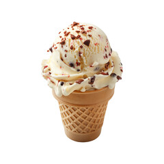 Ice Cream Isolated on White Background. transparent background image.