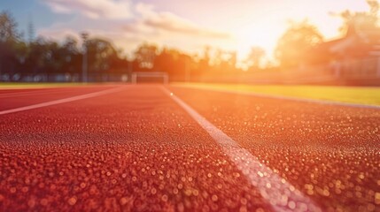 Beautiful blurred background of an empty running track