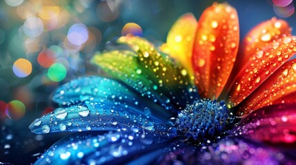 Close up macro photography showcasing vibrant colors of a flower in detailed super zoom capture