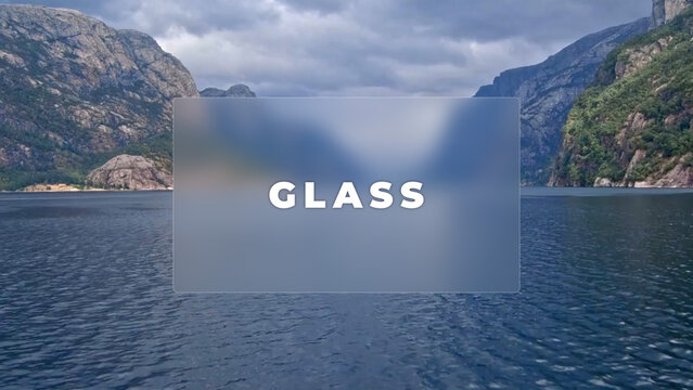 Text Window Glassmorphism Motion Effect 4k 1:1 16:9 9:16
