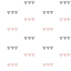 Seamless pattern with simple abstract shapes. Monochrome geometric backgrounds