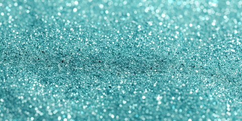 Fototapeta premium A beautiful turquoise glitter background with sparkling lights and shimmering effects, perfect for festive celebrations, holiday events, and elegant designs..