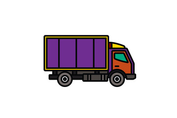 Original vector illustration. A truck. A contour icon.