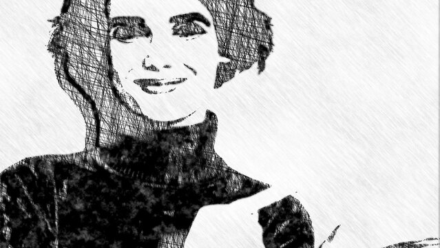 Sketch Look Motion Effect 4k 1:1 16:9 9:16