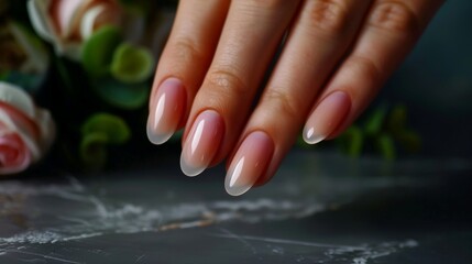Beautiful manicure. Women's hands in close-up.