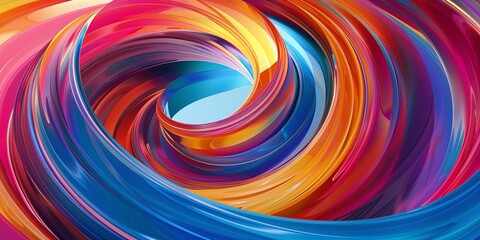 Obraz premium colorful circular design,smooth and curved lines,dynamic color combinations