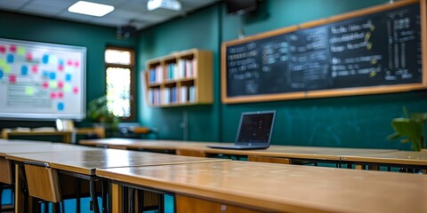 Traditional teaching methods blend with modern technology in evolving educational practices. Concept Education, Teaching Methods, Technology Integration, Traditional vs Modern, Educational Practices